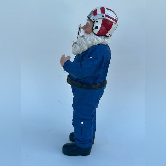 Vintage Holiday Time Aviator Santa Claus Figurine Pilot Christmas Decor wi Tags - Picture 6 of 10